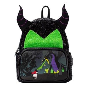 Exclusive Loungefly Disney Sequin Maleficent Mini Backpack